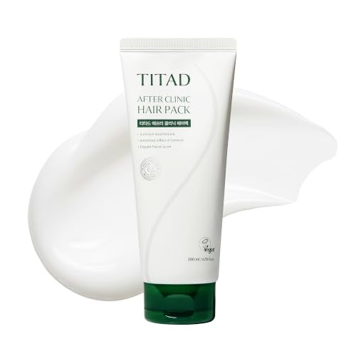 TITAD After Clinic Hair Treatment Mask - Deep Conditioning Water-Cream for Dry, Damaged Hair with Collagen & Ceramide, 6.76 fl oz