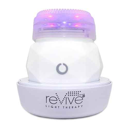 reVive Light Therapy Soniqu? Mini Acne Cleanser, Battery-Operated Sonic Face Cleanser Brush with Blue & Red Light Therapy, Medical-Grade Acne Device for Face & Body, Water-Resistant