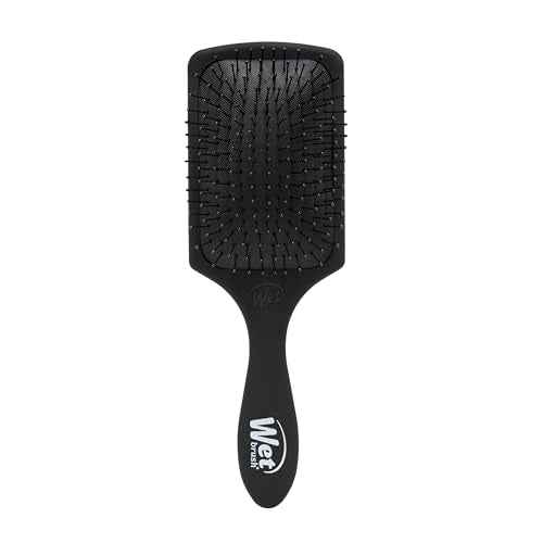 Wet Brush Paddle Detangler Hair Brush, Black Frost - Ultra-Soft IntelliFlex Detangling Bristles with AquaVent Design - Spread Hair Treatments Evenly - Glides Through Tangles For All Hair Types
