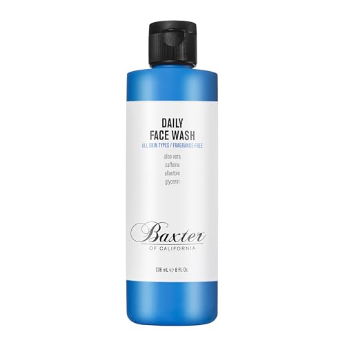 Baxter of California Daily Face Wash for Men | All Skin Types | Sulfate-Free | Fragrance Free | 8 oz | Holiday Gift Guide