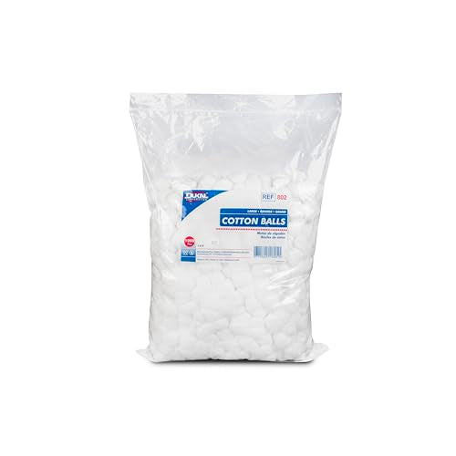 Dukal Large Cotton Balls - Non-Sterile 100% Pure Cotton (Pack of 2000)