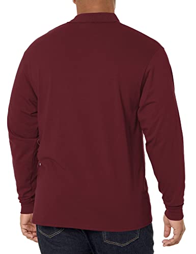 Jerzees Men's SpotShield 2 Button Rib Knit Polo Shirt_S_Maroon