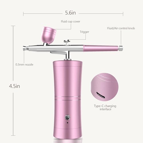 Cordless Airbrush Kit with Compressor | 0.3mm Nozzle