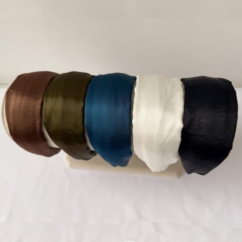 5-Pack Wide No-Slip Headbands for Women & Girls, Padded Satin