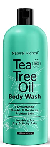 Natural Riches Tea Tree Oil Body Wash, 16 fl oz - Soothing, Calming, and Hydrating for Normal, Combination, Sensitive, Oily, and Dry sensitive skin bodywash