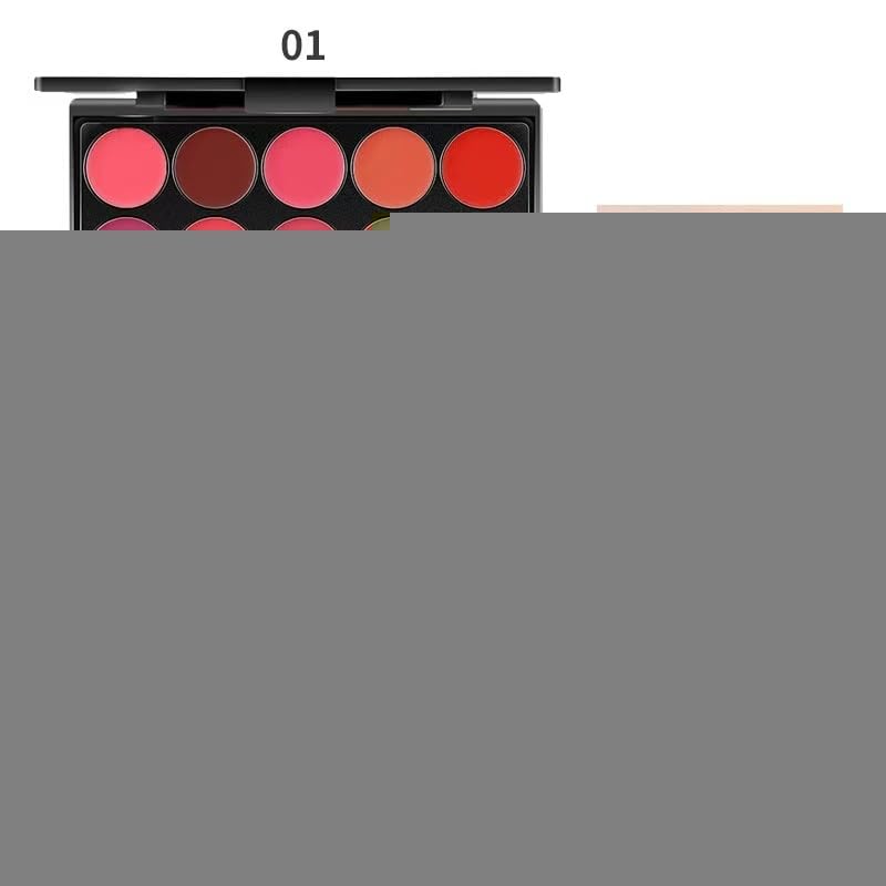 15-Color Waterproof Lip Palette - Buildable Matte Lipstick Set