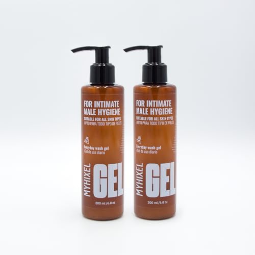MYHIXEL Men¡¯s Intimate Wash | pH-Balanced Cleanser with Refreshing Scent | Sulfate-Free Daily Hygiene for Sensitive Skin | 6,76 oz (2 Pack)