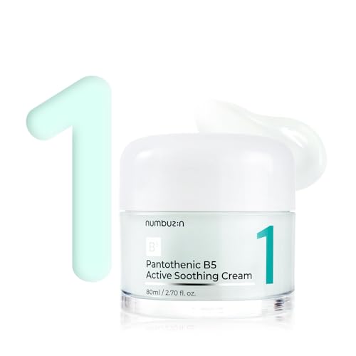 numbuzin No.1 Pantothenic B5 Active Soothing Cream | Lightweight Facial Moisturizer, Excess Oil Control, Acne Soothing, Pantothenic Acid, Hydrating, Non-Comedogenic | 2.70 fl oz