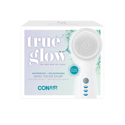 True Glow by Conair Facial Brush - Waterproof + Rechargeable