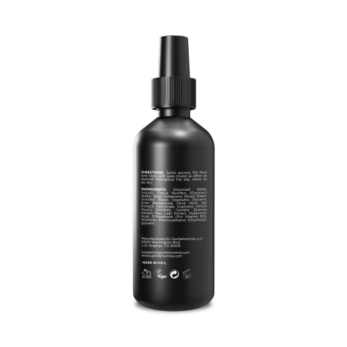 Gentlehomme - Coconut Face Mist - Men¡¯s Facial Spray - with Hyaluronic Acid, Aloe Vera & Green Tea - Refresh, Moisturize & Hydrate - Use Day & Night - Safe for All Skin Types - Vegan - 3.4oz - 1 Pack
