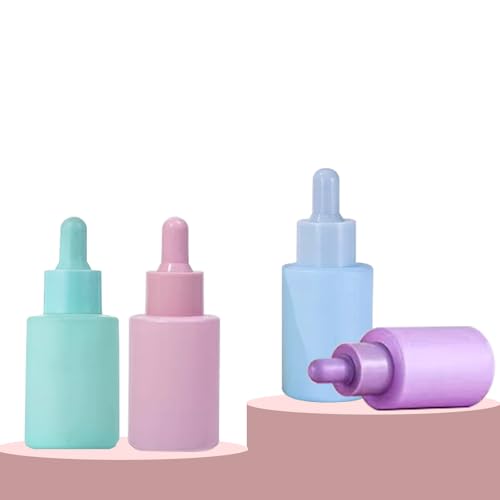 4 Pack 30ml Glass Dropper Bottles with Funnels & Pumps