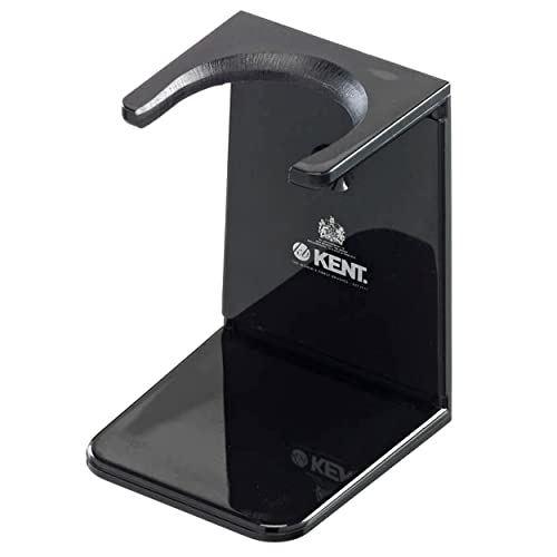 KENT VSB2 Large Black Plastic Shaving Brush Stand for Hang Drying your Shave Brush. Essential Part of Any Men's Shaving Kit, Extends Natural Bristle Brushs Life