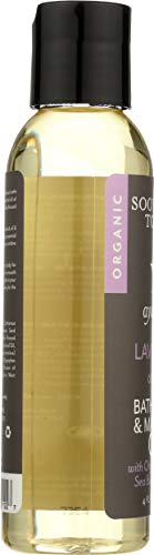 Soothing Touch Ayurveda Organic Bath, Body & Massage Oil, Calming Lavender, 4 Oz (Pack of 2)