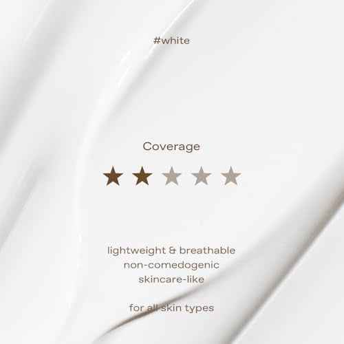 glow breathable blemish balm #white : lightweight & hydrating, skincare-like, medium-coverage bb cream infused with green tea water, 1 fl oz