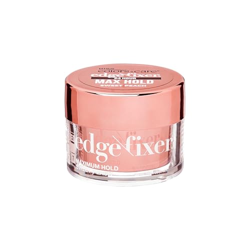 Kiss Colors & Care Peach Edge Fixer Gel 1.01 Fl Oz - Maximum Hold, Biotin B7, Non-Flaking