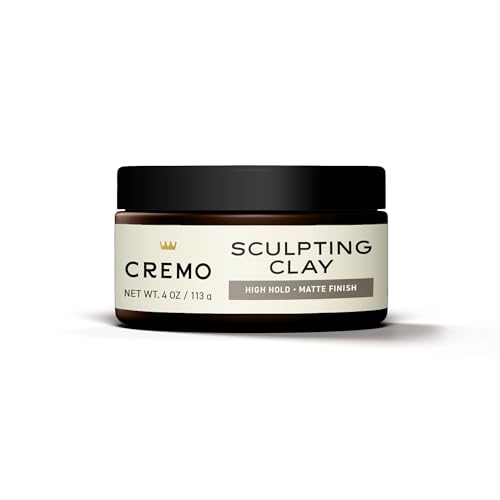 Cremo Men's Hair Clay - Matte Finish Sculpting Paste, 4 oz