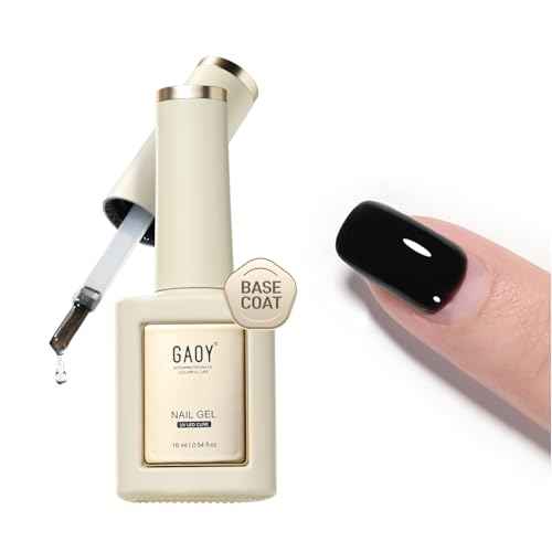 GAOY Gel Base Coat for Gel Nail Polish, 16ml Ultra Adhesive No Wipe Clear Foundation for Long Lasting UV Light Cure Nail Art DIY at Home