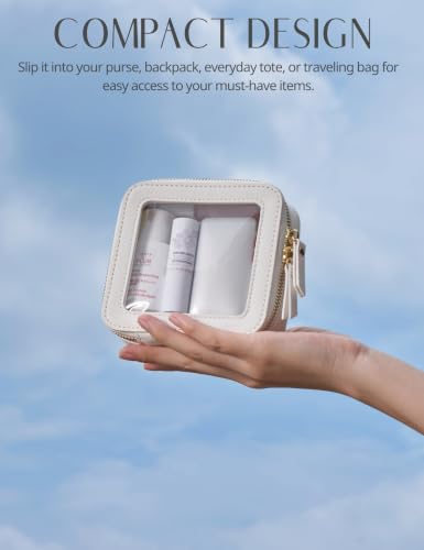 Small Clear Makeup Bag, Mini Cosmetic Pouch for Purse
