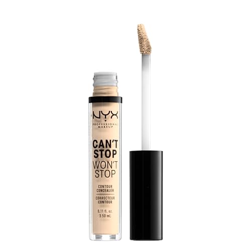 NYX Professional Makeup Can't Stop Won't Stop Contour Concealer - Full Coverage, Matte Finish, 24H Pale