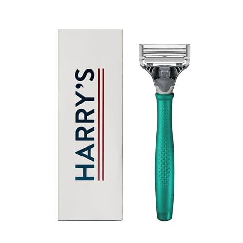 Harry's Original Razor for Men - Razor Handle and Blade Cartridge- German Engineered Blades- Tropical Green