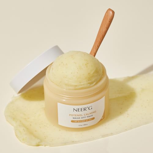 NEER¡ÆG Potenol Calming Wash Off Pack 3.88oz (110g) Soothes Sensitive Skin, Calm with Panthenol
