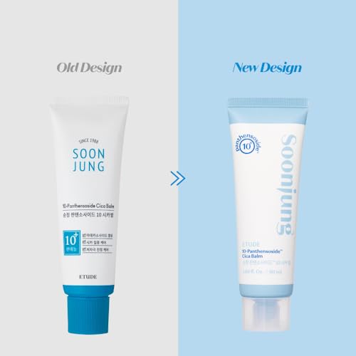 ETUDE HOUSE SoonJung 10-Panthensoside Cica Balm 1.69 fl. oz. (50ml) 23AD | Non-Irritating Soothing Calming Care with 10% of Panthenol for Sensitive and Dry Skin | Korean Skincare