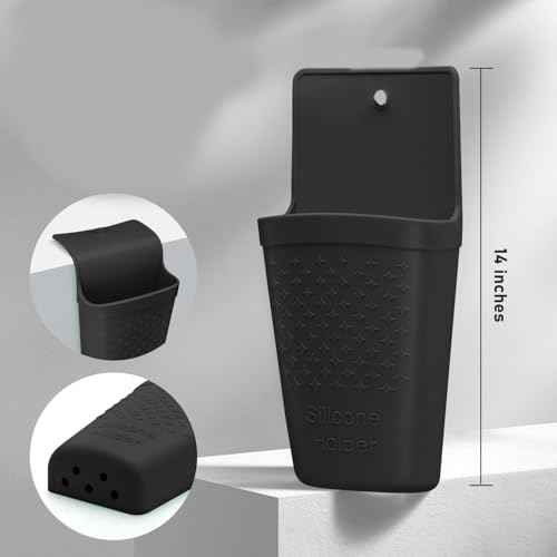 ZAXOP Flat Iron/Curling Iron/Hair Straightene/Hot Hair Tools Holder, Silicone Heat Resistant Mat Pouch Organizer.(Black)