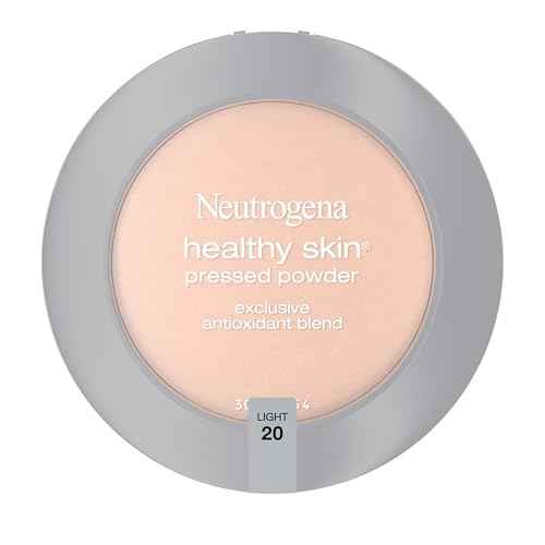 Neutrogena Healthy Skin Pressed Makeup Powder Compact with Antioxidants & Pro Vitamin B5, Evens Tone, Minimizes Shine & Conditions, Light 20,.34 oz