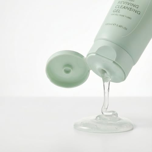 SEACRET Dead Sea Reviving Cleansing Gel - Gentle Facial Cleanser with Fruit AHAs & Minerals, Hydrating Foaming Face Wash, Naturally Scented with Lavender & Sage, All Skin Types, 3.4 fl oz