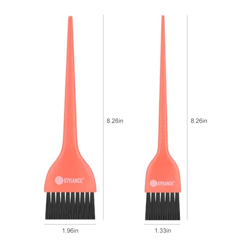 Orange Hair Dye Coloring Kit with Brush, Bowl & Measuring Cup for Salon & DIY Home Use