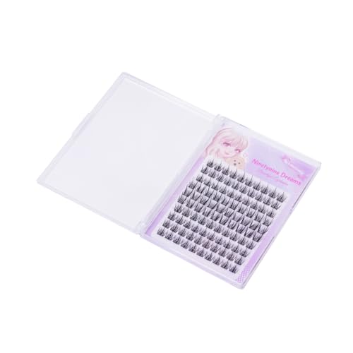 Ninetynine Dreams 100PCs Easy Three Steps Lashes Anime DIY Natural Lash Clusters 11-13mm C+ Curl Beginner Friendly Lightweight & Reusable Individual Waterproof Eyelashes Thin Comfortable Band