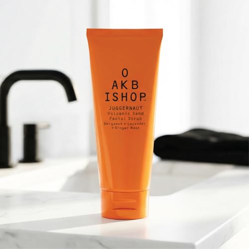 Juggernaut Men's Volcanic Sand Exfoliating Cleanser for Smoother Skin ? Deep Pore Clean, Bergamot, Lavender and Ginger Root, 3.4 fl oz