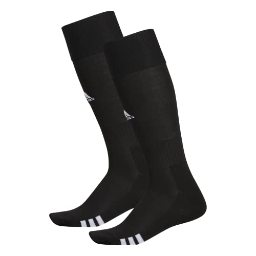 adidas Rivalry Soccer Socks Cushioned Over The Calf (OTC) (2-Pair), Black/White, X-Small