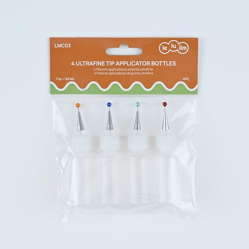 4-Pack 20ml Precision Applicator Bottles with Ultrafine Tips