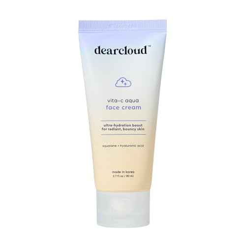 dearcloud Vita-C Aqua Face Cream ? Face Moisturizer with Vitamin C, Squalane Oil for Face, Hyaluronic Acid Serum Hydration ? Moisturizer for Women and Men (2.7 fl oz)