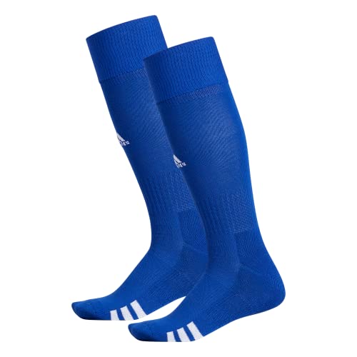 adidas Rivalry Soccer Socks Cushioned Over The Calf (OTC) (2-Pair), Royal Blue/White, X-Small