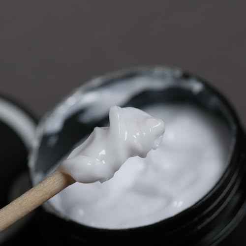 IN.HYPE LED/UV HARD Cream Builder Gel for Extra Long Nail Extensions Jelly Thick for Nail Repair, Strengthening Beige Nude - Milky White