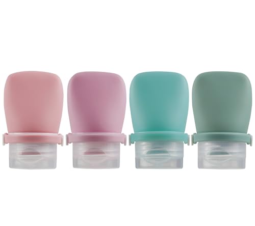 1oz TSA Approved Travel Bottles, Silicone Leakproof Toiletry Containers (4-Pack)