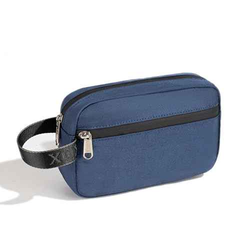 XQXA Toiletry Bag for Men, Hanging Dopp Kit Water Resistant Travel makeup Bag for women, Mens Travel Bag Shaving Bag for Toiletries Accessories (01-Navy Blue)