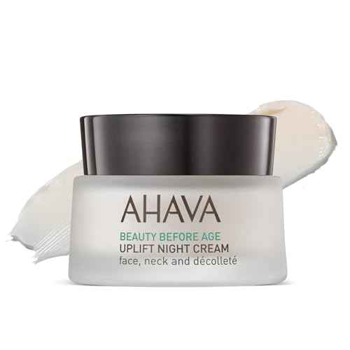 AHAVA Uplift Night Cream - Rich, Melting Night Cream to Lift, Firm & Tighten Skin, Anti-Aging Effect by Reducing Deep Wrinkles, Enriched with Exclusive Osmoter, Tripeptide 38 & Shea Butter, 1.7 Fl.Oz