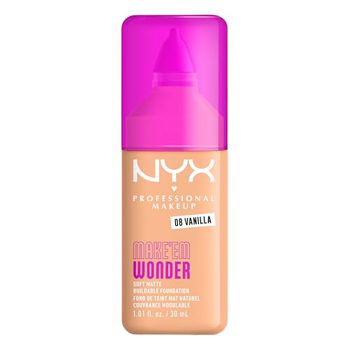 NYX Make 'Em Wonder Liquid Foundation - 24HR Soft Matte, Vanilla