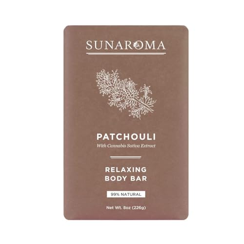 Sunaroma Soap Bar Patchouli 8 Ounce (236ml) (6 Pack)