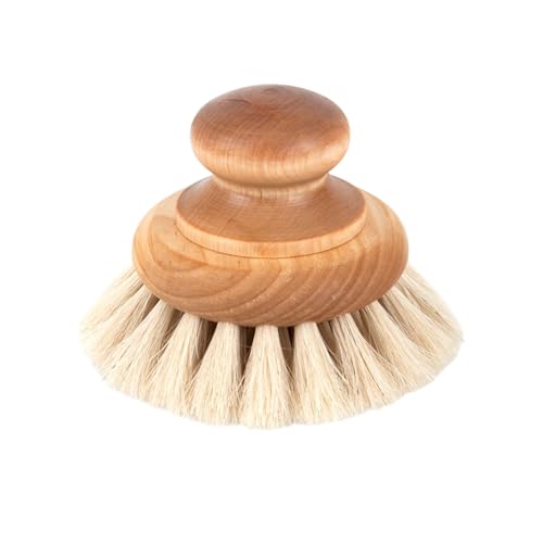 Iris Hantverk Birch and Horse Hair Round Dish Brush with Knob