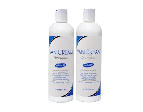 Vanicream Sensitive Skin Shampoo 12 oz. Pack of 2 – Fragrance-Free, Gentle Hair Care