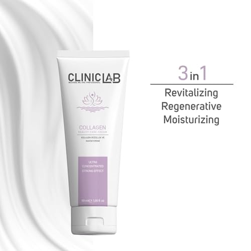 Collagen Cream for Face with Hyaluronic Acid & Vitamin E - Neck Face Moisturizer for Women & Men - Hydrating Daily Skin Care (1.69fl oz)