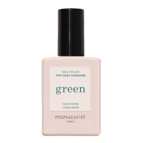 Manucurist Green Sunshine Gel Effect Top Coat - Vegan Nail Polish 15ml