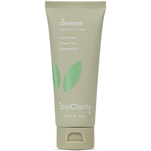 BioClarity Face Cleanser | 100% Vegan, Gentle Wash with Cucumber, Green Tea, and Chamomile, for Sensitive Oily Skin. Natural Ingredients (2.25 Fl Oz)