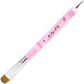 Ivy L Premium 2-Way French Gel Nail Brush & Dotting Tool - Pink Marble #18