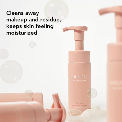 Super Aqua Bubble Foam Cleanser - pH 5.5 Mildly Acidic Korean Face Wash ? Gentle Vegan Micro-Bubble Cleansing for Makeup Removal & Deep Hydration, 5.07 fl. oz.