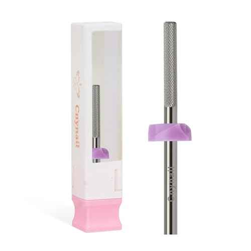 3/32¡±Tungsten Carbide Nail Drill Bit, Buffer Cuticle Remover, Nail Buffer & Prep File, Two-Way Rotation, Fine Grit for Manicure, Pedicure, Home & Salon Use (3XF Grit, Silver)